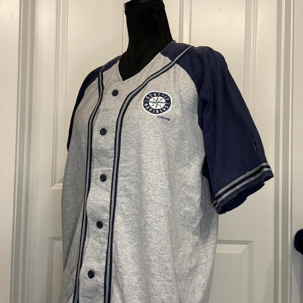 Seattle Mariners Pro Player Button Jersey – 90s MLB – XL‎